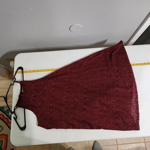 Wild Daisy maroon lacy junior mini dress - Picture 3 of 7